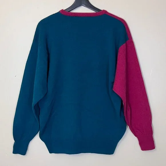 Pringle of Scotland Nick Faldo Wool Golf Sweater - Men's Size M - Green Red